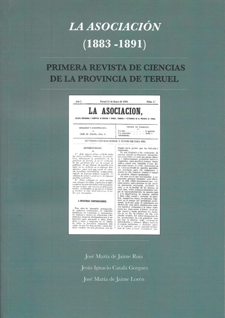 Los sanitarios en la España rural decimonónica - Portada de La Asociación - Primera revista de ciencias de la Provincia de Teruel