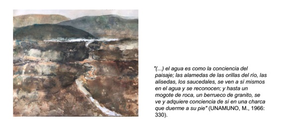 C. Andreu-Lara. La conciencia del paisaje árido. Técnica mixta sobre papel